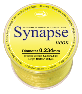 Geringe Dehnung, hohe Knotenfestigkeit: Die SYNAPSE Neon 0,234 mm im Detail.